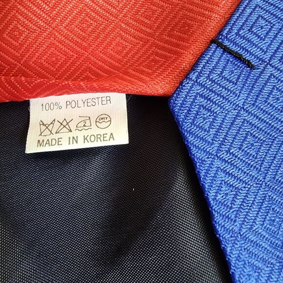 E. Graziano Eagle American Flag Tie Red White Blue Mens Necktie 4" x 59" - Picture 4 of 4